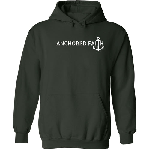 Mens Graphic Hoodie Anchored Faith Print