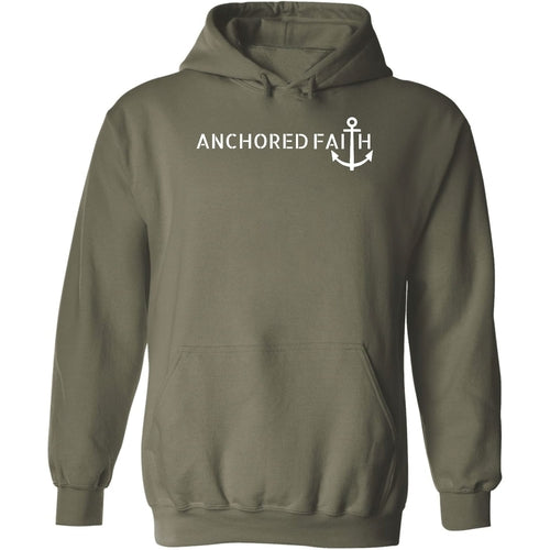 Mens Graphic Hoodie Anchored Faith Print