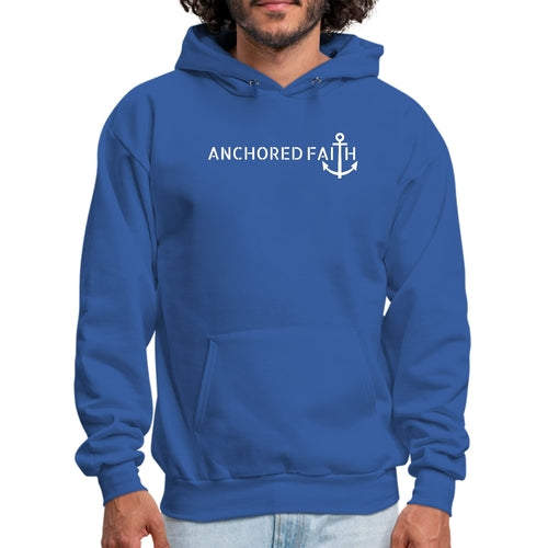 Mens Graphic Hoodie Anchored Faith Print