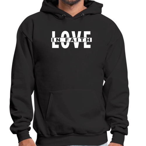 Mens Graphic Hoodie Love in Faith
