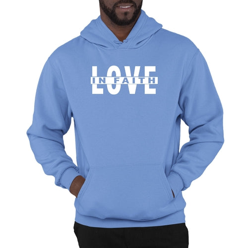 Mens Graphic Hoodie Love in Faith