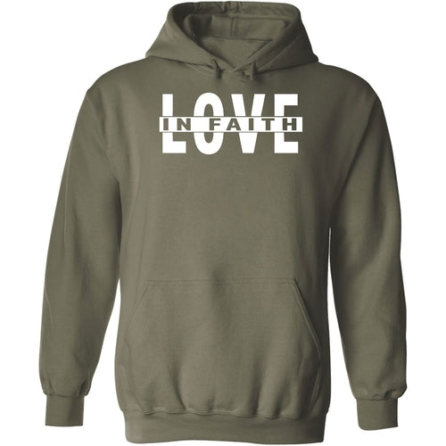 Mens Graphic Hoodie Love in Faith