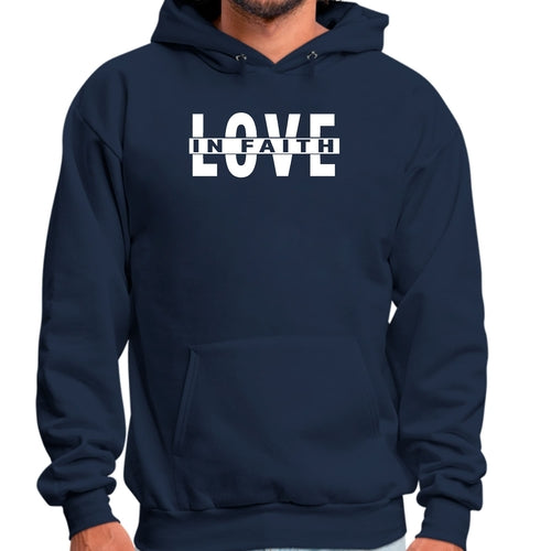 Mens Graphic Hoodie Love in Faith