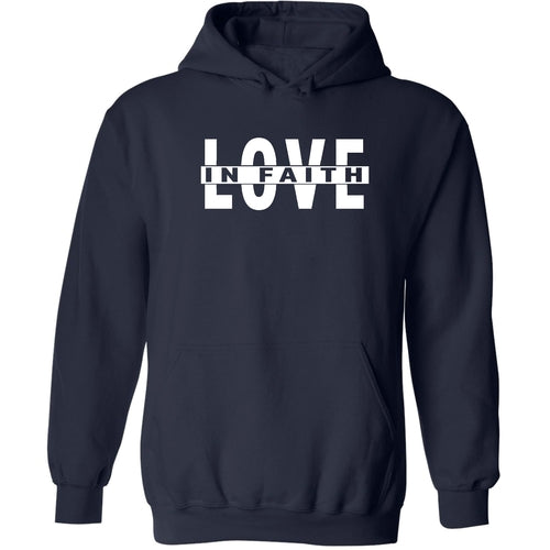 Mens Graphic Hoodie Love in Faith