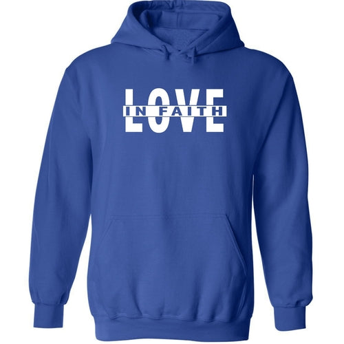 Mens Graphic Hoodie Love in Faith