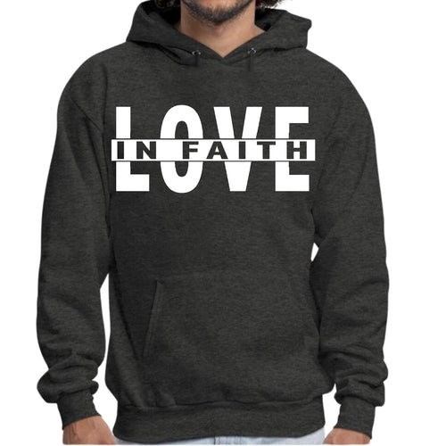 Mens Graphic Hoodie Love in Faith