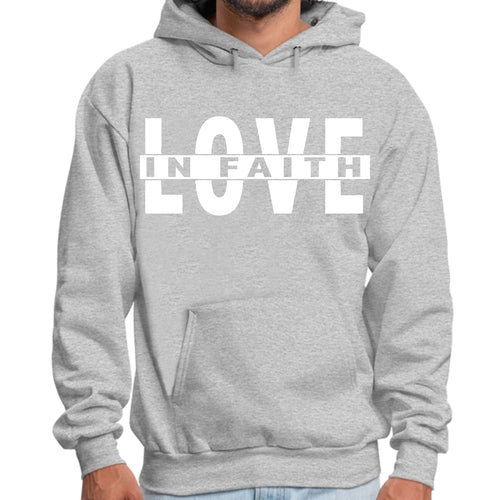 Mens Graphic Hoodie Love in Faith