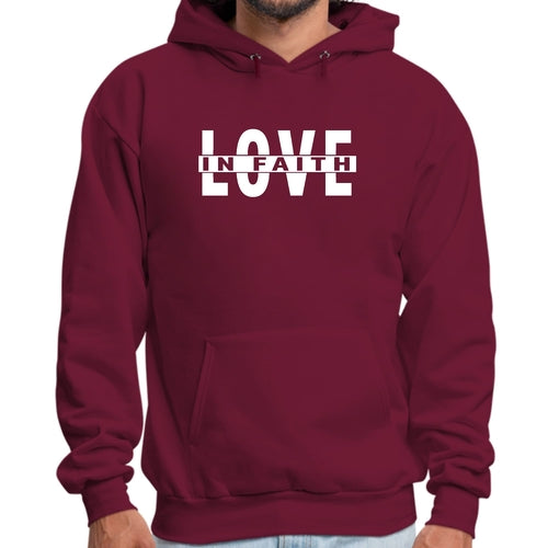 Mens Graphic Hoodie Love in Faith