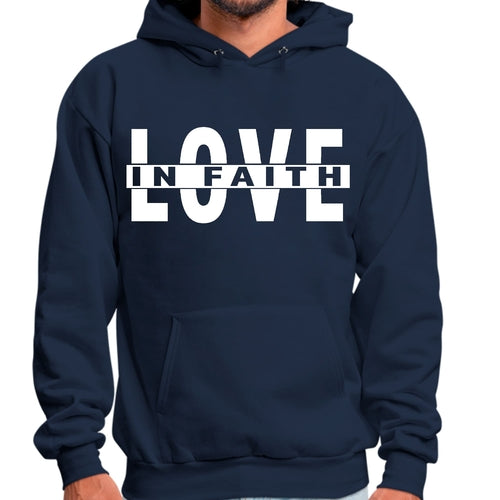 Mens Graphic Hoodie Love in Faith