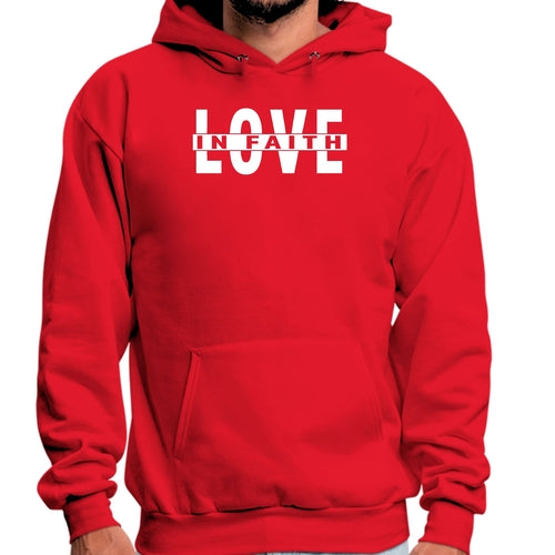 Mens Graphic Hoodie Love in Faith