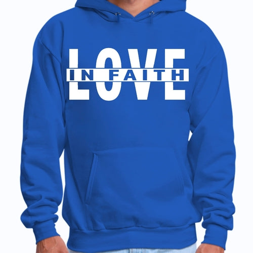 Mens Graphic Hoodie Love in Faith