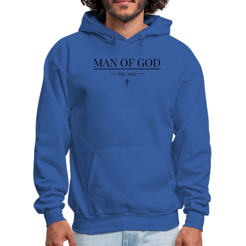 Mens Graphic Hoodie Say it Soul - Man of God Illustration - Black