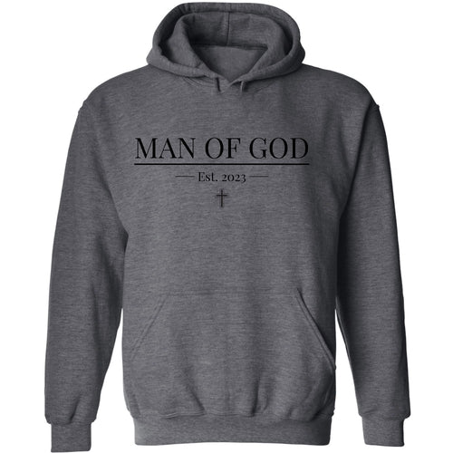 Mens Graphic Hoodie Say it Soul - Man of God Illustration - Black