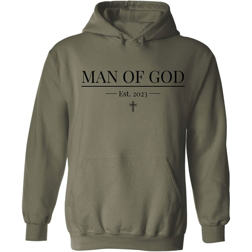 Mens Graphic Hoodie Say it Soul - Man of God Illustration - Black