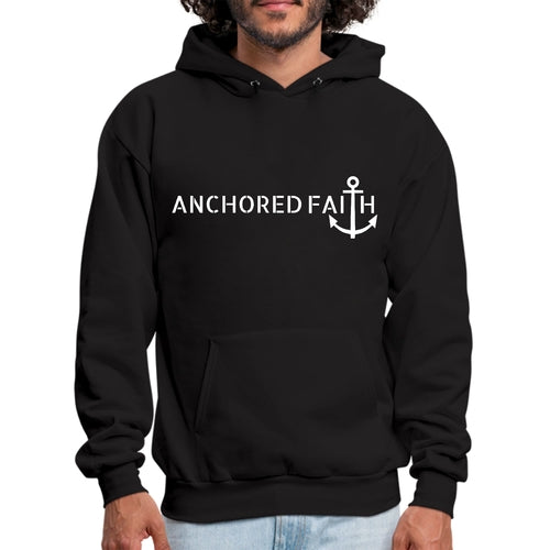 Mens Graphic Hoodie Anchored Faith Print