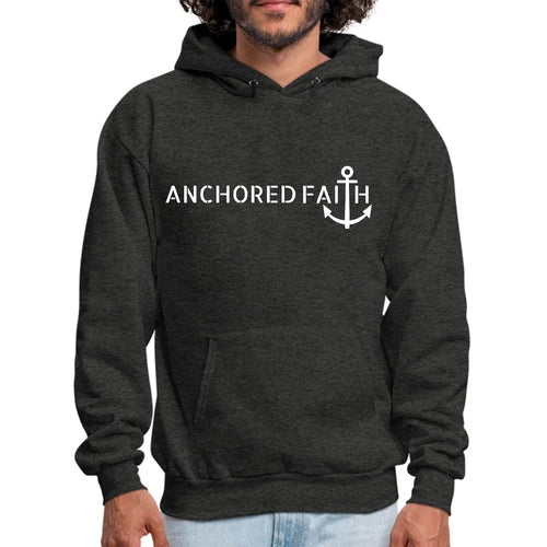 Mens Graphic Hoodie Anchored Faith Print