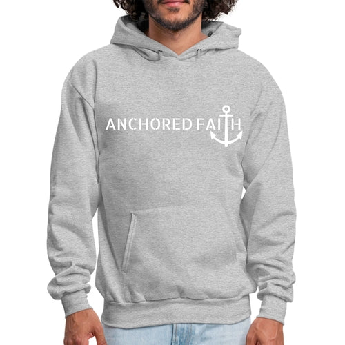 Mens Graphic Hoodie Anchored Faith Print