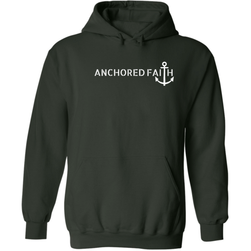 Mens Graphic Hoodie Anchored Faith Print