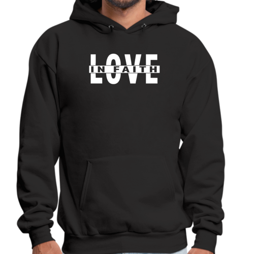 Mens Graphic Hoodie Love in Faith