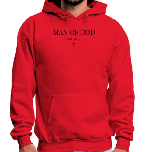 Mens Graphic Hoodie Say it Soul - Man of God Illustration - Black