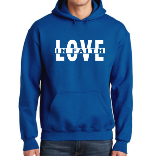 Mens Graphic Hoodie Love in Faith
