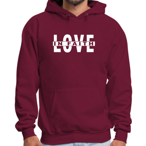 Mens Graphic Hoodie Love in Faith