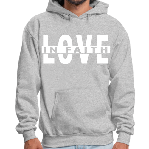 Mens Graphic Hoodie Love in Faith