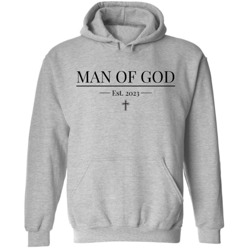 Mens Graphic Hoodie Say it Soul - Man of God Illustration - Black