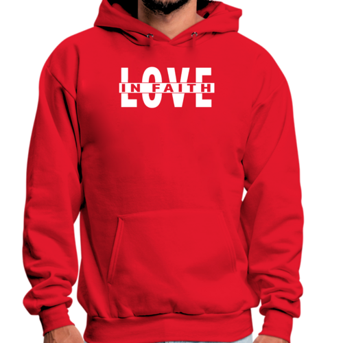 Mens Graphic Hoodie Love in Faith
