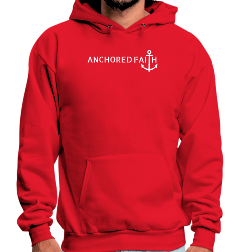 Mens Graphic Hoodie Anchored Faith Print