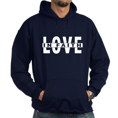 Mens Graphic Hoodie Love in Faith