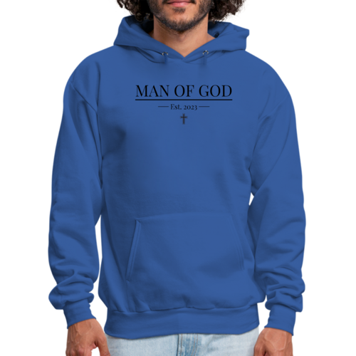 Mens Graphic Hoodie Say it Soul - Man of God Illustration - Black