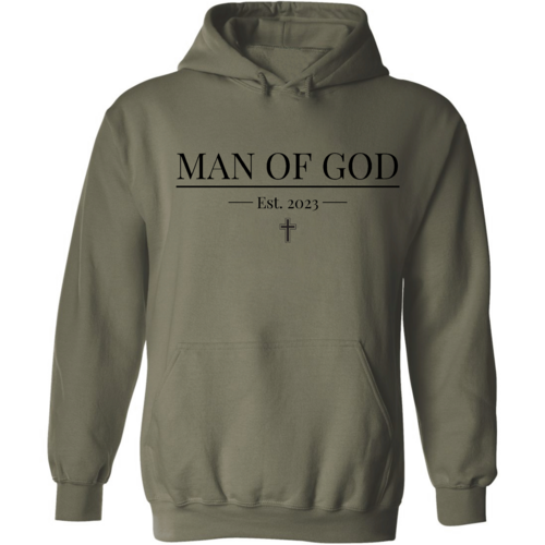 Mens Graphic Hoodie Say it Soul - Man of God Illustration - Black