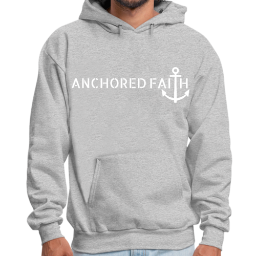 Mens Graphic Hoodie Anchored Faith Print