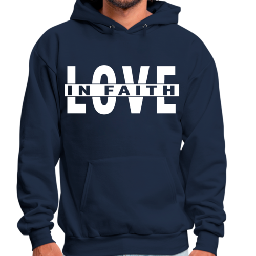 Mens Graphic Hoodie Love in Faith