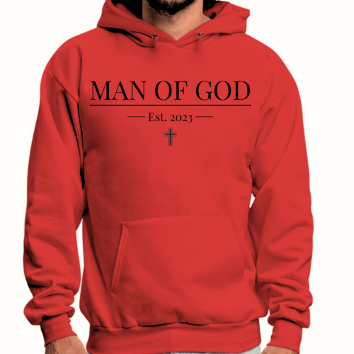 Mens Graphic Hoodie Say it Soul - Man of God Illustration - Black
