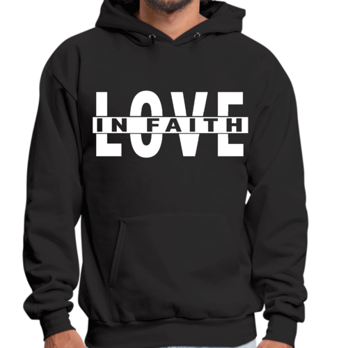 Mens Graphic Hoodie Love in Faith