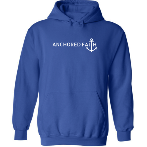 Mens Graphic Hoodie Anchored Faith Print
