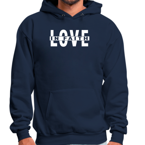 Mens Graphic Hoodie Love in Faith