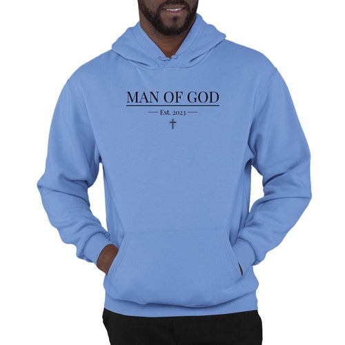 Mens Graphic Hoodie Say it Soul - Man of God Illustration - Black