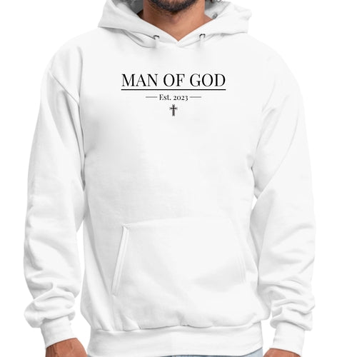 Mens Graphic Hoodie Say it Soul - Man of God Illustration - Black